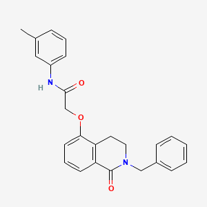 molecular formula C25H24N2O3 B2511402 2-((2-benzyl-1-oxo-1,2,3,4-tetrahydroisoquinolin-5-yl)oxy)-N-(m-tolyl)acetamide CAS No. 850905-50-9