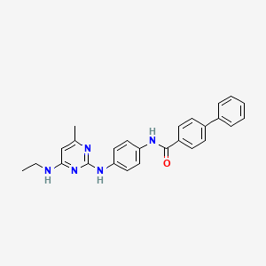 N-(4-{[4-(ethylamino)-6-methylpyrimidin-2-yl]amino}phenyl)biphenyl-4-carboxamide