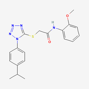 2-((1-(4-isopropylphenyl)-1H-tetrazol-5-yl)thio)-N-(2-methoxyphenyl)acetamide