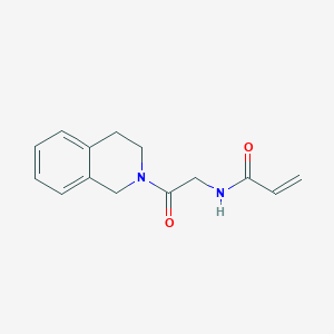 molecular formula C14H16N2O2 B2511411 N-[2-(3,4-Dihydro-1H-isoquinolin-2-yl)-2-oxoethyl]prop-2-enamide CAS No. 2189045-34-7