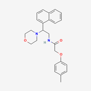 molecular formula C25H28N2O3 B2511423 N-(2-morpholino-2-(naphthalen-1-yl)ethyl)-2-(p-tolyloxy)acetamide CAS No. 941870-55-9