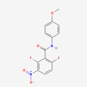 molecular formula C14H10F2N2O4 B2511429 2,6-difluoro-N-(4-methoxyphenyl)-3-nitrobenzamide CAS No. 260442-72-6