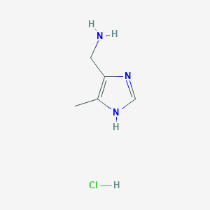 molecular formula C5H10ClN3 B2511433 [(4-Methyl-1H-imidazol-5-YL)methyl]amine hydrochloride CAS No. 1332530-78-5