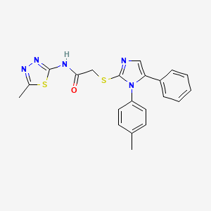N-(5-methyl-1,3,4-thiadiazol-2-yl)-2-((5-phenyl-1-(p-tolyl)-1H-imidazol-2-yl)thio)acetamide