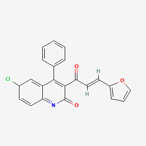 6-chloro-3-[(2E)-3-(furan-2-yl)prop-2-enoyl]-4-phenyl-1,2-dihydroquinolin-2-one