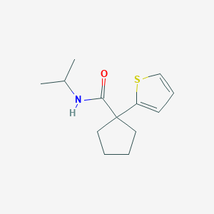 molecular formula C13H19NOS B2511453 N-isopropyl-1-(thiophen-2-yl)cyclopentanecarboxamide CAS No. 1049554-54-2
