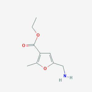 molecular formula C9H13NO3 B2511458 Ethyl 5-(aminomethyl)-2-methylfuran-3-carboxylate CAS No. 2248321-28-8