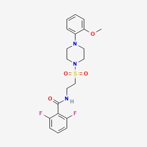 molecular formula C20H23F2N3O4S B2511459 2,6-difluoro-N-(2-((4-(2-methoxyphenyl)piperazin-1-yl)sulfonyl)ethyl)benzamide CAS No. 897611-16-4