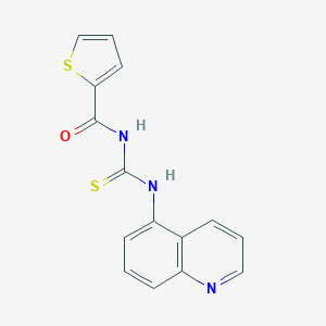 molecular formula C15H11N3OS2 B251146 N-(quinolin-5-ylcarbamothioyl)thiophene-2-carboxamide 