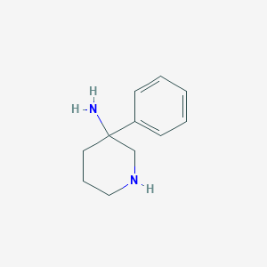molecular formula C11H16N2 B2511460 3-Phenylpiperidin-3-amine CAS No. 1236302-98-9