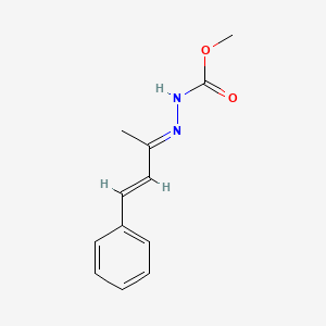 molecular formula C12H14N2O2 B2511461 Methyl 2-(1-methyl-3-phenyl-2-propenylidene)-1-hydrazinecarboxylate CAS No. 358723-68-9