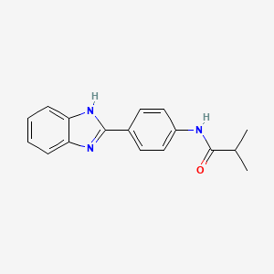 molecular formula C17H17N3O B2511465 N-[4-(1H-benzimidazol-2-yl)phenyl]-2-methylpropanamide CAS No. 314769-81-8