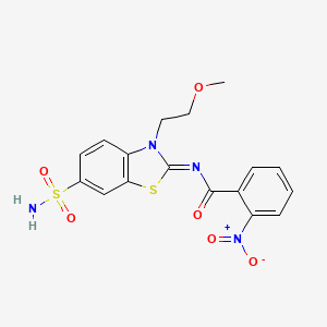 (Z)-N-(3-(2-methoxyethyl)-6-sulfamoylbenzo[d]thiazol-2(3H)-ylidene)-2-nitrobenzamide