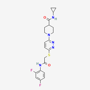 N-cyclopropyl-1-(6-((2-((2,4-difluorophenyl)amino)-2-oxoethyl)thio)pyridazin-3-yl)piperidine-4-carboxamide