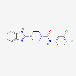 4-(1H-benzo[d]imidazol-2-yl)-N-(3,4-dichlorophenyl)piperazine-1-carboxamide