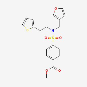 methyl 4-(N-(furan-3-ylmethyl)-N-(2-(thiophen-2-yl)ethyl)sulfamoyl)benzoate