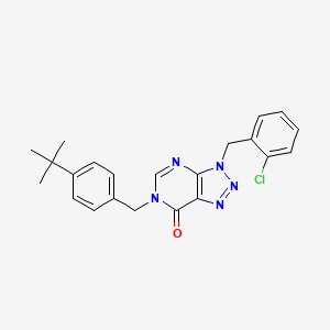 molecular formula C22H22ClN5O B2511480 6-(4-tert-butylbenzyl)-3-(2-chlorobenzyl)-3,6-dihydro-7H-[1,2,3]triazolo[4,5-d]pyrimidin-7-one CAS No. 1326870-41-0