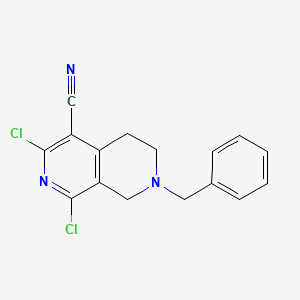 7-Benzyl-1,3-dichloro-5,6,7,8-tetrahydro-2,7-naphthyridine-4-carbonitrile