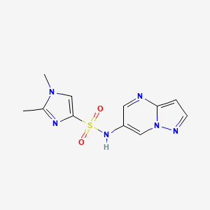 1,2-dimethyl-N-(pyrazolo[1,5-a]pyrimidin-6-yl)-1H-imidazole-4-sulfonamide