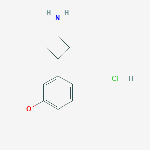 molecular formula C11H16ClNO B2511489 3-(3-Methoxyphenyl)cyclobutan-1-amine hydrochloride CAS No. 1909286-83-4