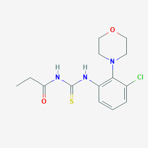 N-[3-chloro-2-(4-morpholinyl)phenyl]-N'-propionylthiourea
