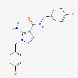 5-amino-1-(4-bromobenzyl)-N-(4-fluorobenzyl)-1H-1,2,3-triazole-4-carboxamide