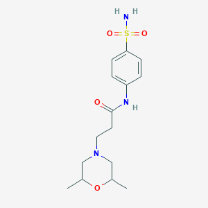 3-(2,6-dimethylmorpholin-4-yl)-N-(4-sulfamoylphenyl)propanamide
