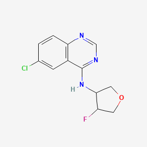 molecular formula C12H11ClFN3O B2511504 6-chloro-N-(4-fluorooxolan-3-yl)quinazolin-4-amine CAS No. 2198645-70-2