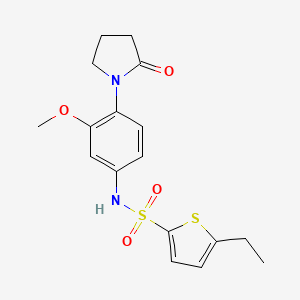 5-ethyl-N-(3-methoxy-4-(2-oxopyrrolidin-1-yl)phenyl)thiophene-2-sulfonamide