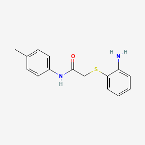molecular formula C15H16N2OS B2511534 2-[(2-aminophenyl)sulfanyl]-N-(4-methylphenyl)acetamide CAS No. 460734-21-8