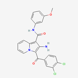 2-amino-3-(3,4-dichlorobenzoyl)-N-(3-methoxyphenyl)indolizine-1-carboxamide