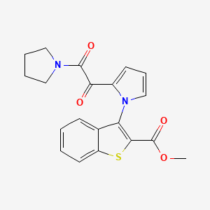methyl 3-{2-[2-oxo-2-(1-pyrrolidinyl)acetyl]-1H-pyrrol-1-yl}-1-benzothiophene-2-carboxylate