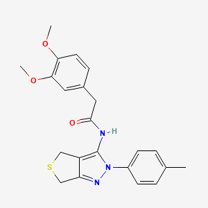 2-(3,4-dimethoxyphenyl)-N-(2-(p-tolyl)-4,6-dihydro-2H-thieno[3,4-c]pyrazol-3-yl)acetamide