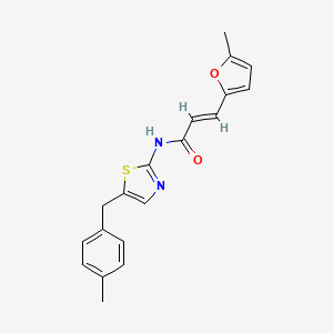 (2E)-N-[5-(4-methylbenzyl)-1,3-thiazol-2-yl]-3-(5-methylfuran-2-yl)prop-2-enamide