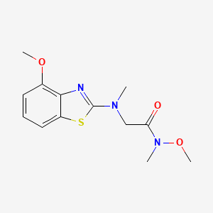 N-methoxy-2-((4-methoxybenzo[d]thiazol-2-yl)(methyl)amino)-N-methylacetamide