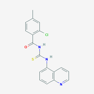 2-chloro-4-methyl-N-(quinolin-5-ylcarbamothioyl)benzamide