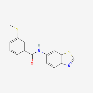 N-(2-methylbenzo[d]thiazol-6-yl)-3-(methylthio)benzamide