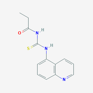 molecular formula C13H13N3OS B251158 N-(quinolin-5-ylcarbamothioyl)propanamide 