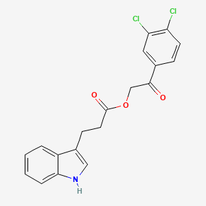 2-(3,4-dichlorophenyl)-2-oxoethyl 3-(1H-indol-3-yl)propanoate