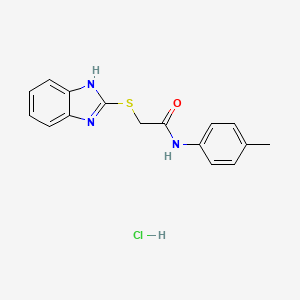 2-((1H-benzo[d]imidazol-2-yl)thio)-N-(p-tolyl)acetamide hydrochloride