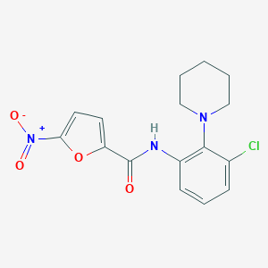 N-[3-chloro-2-(1-piperidinyl)phenyl]-5-nitro-2-furamide