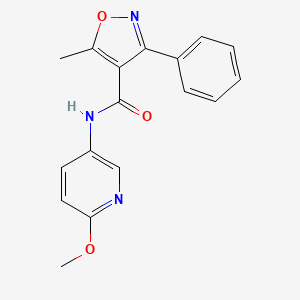 N-(6-methoxypyridin-3-yl)-5-methyl-3-phenyl-1,2-oxazole-4-carboxamide