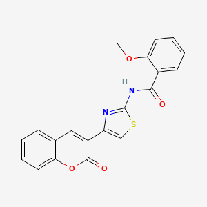 molecular formula C20H14N2O4S B2511596 2-甲氧基-N-[4-(2-氧代-2H-香豆素-3-基)-1,3-噻唑-2-基]苯甲酰胺 CAS No. 313470-00-7