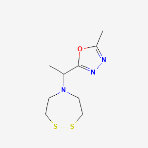 2-[1-(1,2,5-Dithiazepan-5-yl)ethyl]-5-methyl-1,3,4-oxadiazole