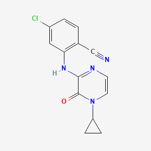 4-Chloro-2-((4-cyclopropyl-3-oxo-3,4-dihydropyrazin-2-yl)amino)benzonitrile