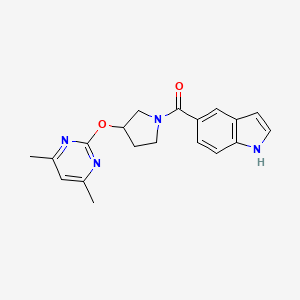 (3-((4,6-dimethylpyrimidin-2-yl)oxy)pyrrolidin-1-yl)(1H-indol-5-yl)methanone