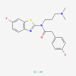 N-(3-(dimethylamino)propyl)-N-(6-fluorobenzo[d]thiazol-2-yl)-2-(4-fluorophenyl)acetamide hydrochloride