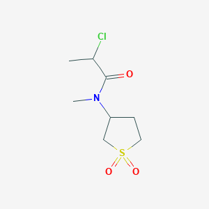 molecular formula C8H14ClNO3S B2511605 2-氯-N-(1,1-二氧代-四氢噻吩-3-基)-N-甲基丙酰胺 CAS No. 879319-41-2