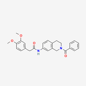 N-(2-benzoyl-1,2,3,4-tetrahydroisoquinolin-7-yl)-2-(3,4-dimethoxyphenyl)acetamide