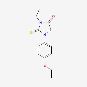 molecular formula C13H16N2O2S B2511618 1-(4-Ethoxyphenyl)-3-ethyl-2-thioxoimidazolidin-4-one CAS No. 832134-28-8